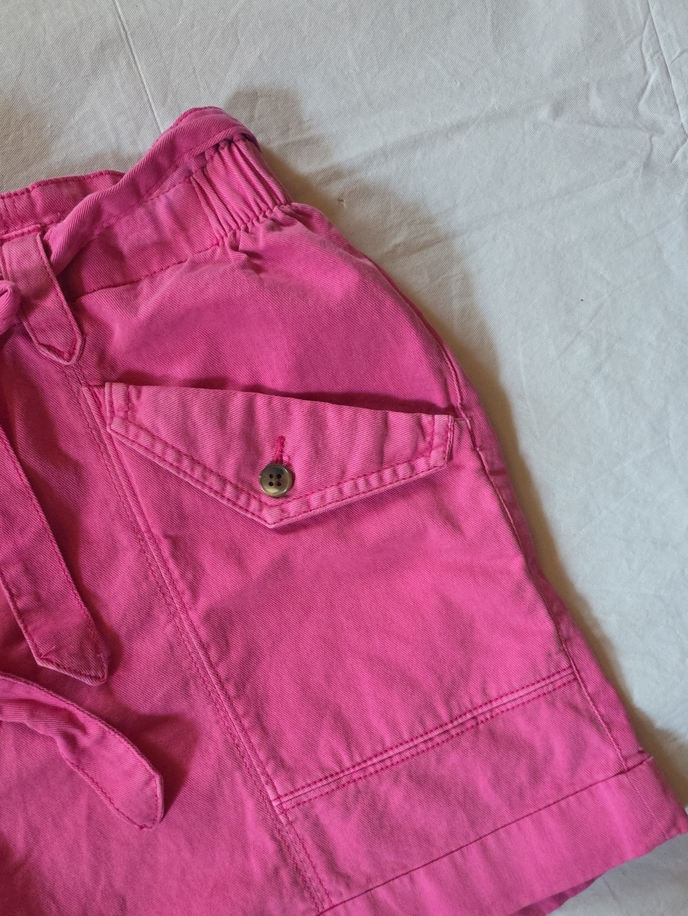Old Navy Women's Tie-Waist 4" Cargo High Rise Shorts Pink M - Picture 4 of 11